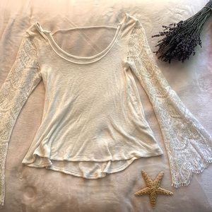 Long sleeve lace blouse